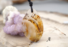 Montana Moss Agate freeform pendants (ETP00326)