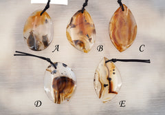 Montana Moss Agate freeform pendants (ETP00111)