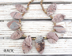 Matte Sonoran Dendrite Rhyolite freeform beads (ETB01052)