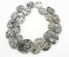 Matte Pinolith freeform beads (ETB01208)