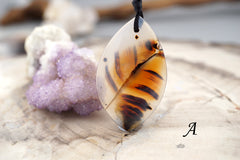 Montana Moss Agate freeform pendants (ETP00319)