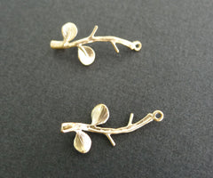 Brass Leaf Branch (5 pcs) for jewellery making (ETO00018)