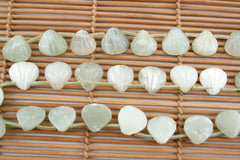 New Jade 15.5-17.5mm handmade shell shape beads (ETB01313)