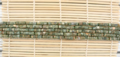 Matte Rainforest Rhyolite 5.5-6mm Thin cylinder beads (ETB01296)