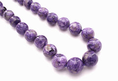 Charoite 15-18.5mm graduate round beads (ETB01161)