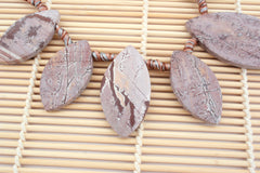 Matte Sonoran Dendrite Rhyolite freeform beads (ETB01058)