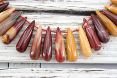 Mookaite 27.5-32.5mm drop beads (ETB01254)