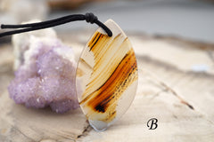 Montana Moss Agate freeform pendants (ETP00326)