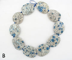 Rare K2 Blue 30.5-35mm freeform beads (ETB01110)