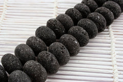 Natural Lava 22mm rondelle beads (ETB01245)