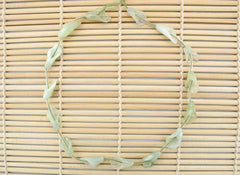 New Jade handmade flower beads (ETB01276)