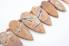 Matte Sonoran Dendrite Rhyolite freeform beads (ETB01065)
