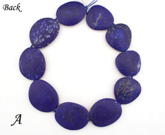 Matte Lapis Lazuli freeform beads  (amazing blue colour with gold sparkles) (ETB01151)