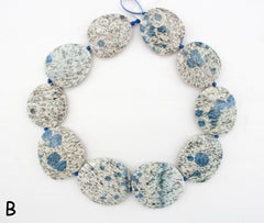 Rare K2 Blue 30.5-40mm freeform beads (ETB01118)