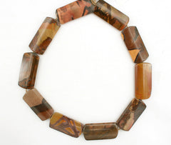 Autumn Jasper 16-21.5mm long rectangular beads (ETB01283)