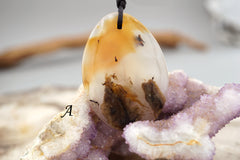 Montana Moss Agate freeform pendants (ETP00111)