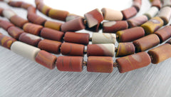 Matte Noreena Jasper small 5-6mm cylinder beads (ETB00001)