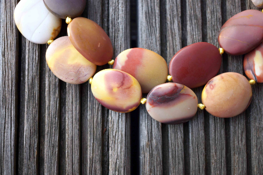 Matte Mookaite jasper 17-24mm freeform beads (ETB00519)