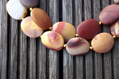 Matte Mookaite jasper 17-24mm freeform beads (ETB00519)