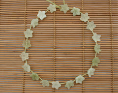 Matte New Jade 14-17mm handmade flower beads (ETB00352)