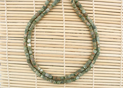 Matte Rainforest Rhyolite 5.5-6mm Thin cylinder beads (ETB01296)