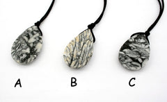 Matte Pinolith freeform pendant (ETP00295)