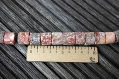 Matte Leopardskin Jasper 14-16mm cylinder beads (ETB00579)