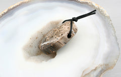 Petrified Palm Wood / Fossilized Palm Wood freeform pendant (ETP00316)