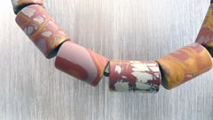 Matte Noreena Jasper large cylinder beads (ETB00003)