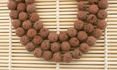 Natural Brown Lava 10mm round beads (ETB01210)