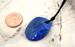 Matte Lapis Lazuli Natural rough pendant (ETP00069)