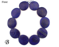 Matte Lapis Lazuli freeform beads  (amazing blue colour with gold sparkles) (ETB01151)