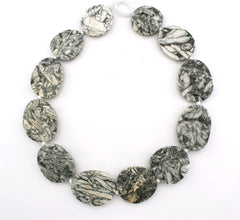 Matte Pinolith freeform beads (ETB01208)