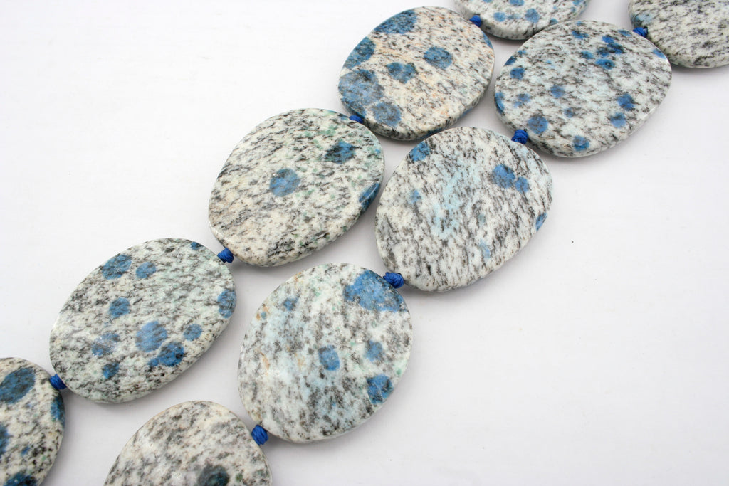 Rare K2 Blue 30.5-35mm freeform beads (ETB01110)