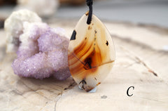 Montana Moss Agate freeform pendants (ETP00325)