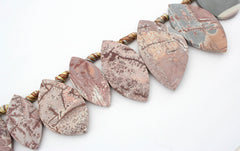 Matte Sonoran Dendrite Rhyolite freeform beads (ETB01112)