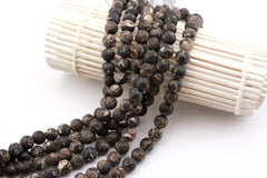 Matte Turritella Agate 7.5-8mm round beads (ETB01316)