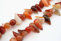 Carnelian 8.5-11mm chili shape beads (ETB01292)