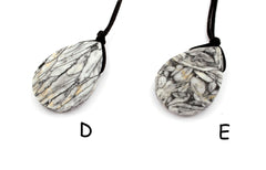 Matte Pinolith freeform pendant (ETP00295)