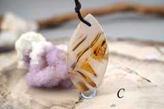 Montana Moss Agate freeform pendants (ETP00326)