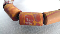Matte Noreena Jasper large cylinder beads (ETB00003)