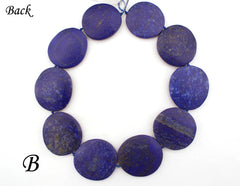 Matte Lapis Lazuli freeform beads  (amazing blue colour with gold sparkles) (ETB01151)