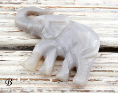 Natural Agate elephant pendant (ETP00264)