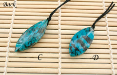 Natural Amazing blue Ray Chrysocolla freeform pendant  (ETP00301)