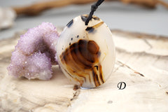 Montana Moss Agate freeform pendants (ETP00111)