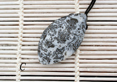 Matte Plume Agate freeform shaped pendants (ETP00225)