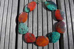 (SPL00035) Sonora Sunrise Sunset stone organic freeform flat beads (large)