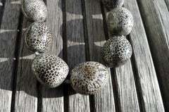 (SPL00014) Fossilised Bryozoan Coral freeform beads (large)