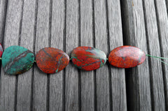 (SPL00037) Sonora Sunrise Sunset stone organic freeform flat beads (large)