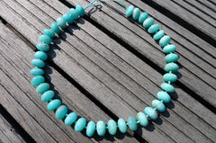 (SPL00043) Peruvian Amazonite rondelle beads